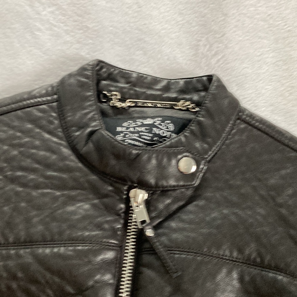 Blanc Noir Faux Leather Jacket - Picture 3 of 6